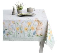 Maison d'Hermine Nappe rectangulaire 100% Coton 220 cm x 160 cm, Réutilisable, idéal au Quotidien, pour Les Repas, Les fêtes et la Cuisine Printemps/été (Easter Dew)