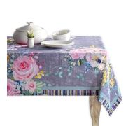 Maison d'Hermine Nappe rectangulaire 100% Coton 220 cm x 160 cm, Réutilisable, idéal au Quotidien, pour Les Repas, Les fêtes et la Cuisine Printemps/été (Sweet Rose Lavender - Lush Lavender)