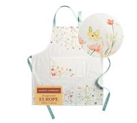 Maison d'Hermine Tablier 100% coton, 1 pièce, tour de cou réglable, avec poche centrale et longs liens pour femmes, hommes et chefs
