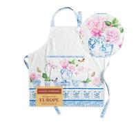 Maison d'Hermine Tablier 100% coton, 1 pièce, tour de cou réglable, avec poche centrale et longs liens pour femmes, hommes et chefs