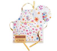 Maison d'Hermine Tablier 100% coton, 1 pièce, tour de cou réglable, avec poche centrale et longs liens pour femmes, hommes et chefs