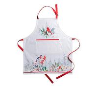 Maison d'Hermine Tablier 100 % coton avec col réglable et poche centrale cachée | Thanksgiving/Noël, 70 cm x 85 cm