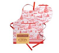 Maison d'Hermine Tablier 100 % coton avec col réglable et poche centrale cachée | Thanksgiving/Noël, 70 cm x 85 cm