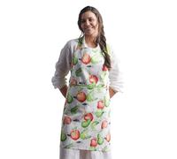 Maison d'Hermine Tablier de chef 100 % coton pour femme avec poche - Tablier de chef de cuisine pour homme, cuisine, jardinage, serveuse, 14 - Pommes et poires, 27.50"x31.50"