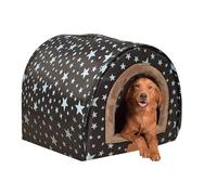 Maison d'hiver de chien - 22,4 pouces House d'hiver pour animaux de compagnie | Chenil de chien | Oxford imperméable avec intérieur en flanelle, abri chaud entièrement en saison pour animaux de compag