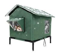 Maison d'hiver pour chats - Abri thermique de 50 cm | Maison avec isolation en éponge - Portable pour animaux de compagnie Isolation thermique Protection contre le froid Confort Retraite Jardin Balcon