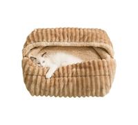 Maison d'intérieur pour chat, semi-fermée rembourrée par temps froid, maison d'hiver pour chat, chien, tapis de couchage pour salon, chambre à coucher, garage, jeu de sieste, chiot et chaton