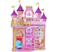 Maison Disney Princesses - MATTEL - Le Château Royal - 4 espaces de jeux - Rose