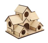Maison D'oiseau de Jardin, Maison D'oiseau Non Peint en Bois pour Peindre, Suspension de la Volière pour Animaux de Compagnie, Extérieur Intérieur, Décoration de Jardin avec