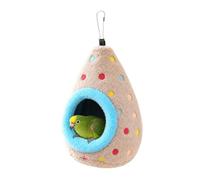 Maison d'oiseau pour cage Hamac d'hiver en peluche en forme d'œuf cachette | Nid et Lit de Conure Moineau, Calopsitte, Conure, Cacatoès, Pinson, Inséparable, Perruche Bordure bleue