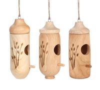 Maison d'oiseaux, maison de colibri pour extérieur - 3 x Hut d'éclosion de colibris pour jardin, patio, balcon, porche, arbre