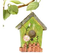 Maison d'oiseaux pour arbre, maisons d'oiseaux en plein air - Resin Hangable Bird House,Boîte à nidification élégante, décoration de jardin colorée, ornements de montage d'arbres pour le colibri Blueb