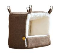 Maison d'Oiseaux pour Cage | Hamac Chauffant 5 Températures | Nid Chauffant pour Perruches avec Coussin | Destiné aux Calopsittes Cacatoès Pinson Hamster Maison Intérieur Balcon Jardin Extér