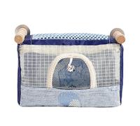 Maison d'oiseaux pour cage | Maison pour perroquets suspendue respirante avec cloche - Lit pour cacatoès, accessoires pour cages à oiseaux, maison pour petits animaux pour peri