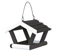 Maison d'oiseaux suspendue 17 × 19 × 14 cm noir/blanc