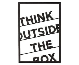 Maison Du Design Metal Decor, Metal Decor Think Out Side The Box, Noir