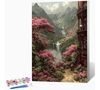 Maison Du Livre Peinture Numero Adulte Paysage Peinture Par Numero Adulte CréAtifs Kit De Bricolage Sur Toile, DéButants Acrylique PigmentéE Coloriage Kit, Decoration 50x65cm (Sans Cadre) -LKF0796P2