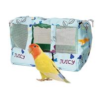 Maison du Perroquet, lit d'oiseaux pour la Cage | Lit de nid d'oiseau Respirant avec Tapis Frais,Crotte Animale en Tissu imperméable pour la Perruche Pochette à Poche Africain Gris
