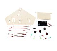 Maison en bois avec lumière LED changeant mains sur le projet de physique STEM expérience scientifique pour enfants avec jouet de physique, maison en bois avec tige à changement de lumière LED jouet