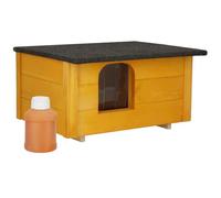 Maison en bois pour chats et chiens - SPRINGOS® - 39 x 54 x 30 cm - Parois isolées - Toit rabattable