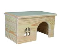 Maison en bois pour cochons d'Inde - TRIXIE - 28x28x16x18 cm - Marron - Montage facile - Intérieur