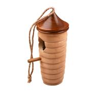 Maison en bois pour colibris - Abri naturel, habitat rustique de nidification | Cabane suspendue en corde avec attrait saisonnier aéré, abri de style cabane fait à la main pour jardin, patio et