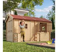 Timbela Cabane enfant M503 extérieure - Maison de jardin en bois 2,63 m² (178×241×H151 cm)