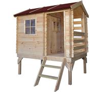Timbela Cabane enfant M501B – Maison de jardin en bois 1,1 m² 182×146×H205 cm