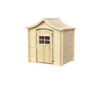 Timbela Maison de jeux en bois pour enfants M550-1 sans plancher 112x146xH152 cm