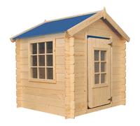 Maison en bois pour enfants -toit bleu- 0.9 m2