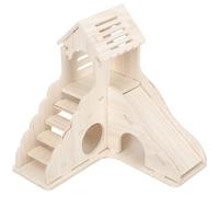 Maison en Bois pour Hamster, Cachette Créative, Décoratif | Bois, sans Odeur, Chaud et Respirant, pour Bricolage, Jeu, Petits Animaux, Amis