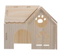 Maison en Bois pour Hamster Cachette Résistante à L’Usure Offrant Un Sentiment de Sécurité, pour Lapin Nain et Furet