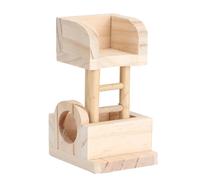 Maison en bois pour hamster,Tour de guet pour hamster,Plateforme de guet pour hamster,Echelle d'escalade pour hamster,Jouet pour hamster