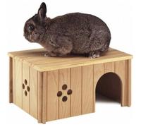 Ferplast Maison en bois Sin 4646 pour lapins, cochons d'Inde & hamsters – FSC®, Taille L