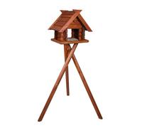 Maison en bois pour nourrir les oiseaux sauvages 47 × 40 × 36 cm/1,40 m marron