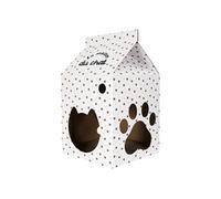 Maison en Carton pour Chat H.55cm avec Fond Griffoir - DARIO -
