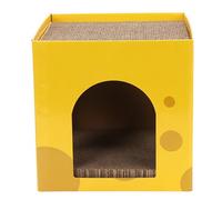 Maison en Carton pour Chat, Maison de théâtre Interactive Durable de Scratcher de Chat de Conception de Fromage de Carton pour Le Papier ondulé de Chats d'intérieur Sweet Home pour Chatons