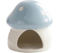 Maison en céramique pour Hamster, Habitat en Forme de Champignon, cachette extérieure pour Cochon d'Inde, lit pour Petits Animaux, Rats Nains,Nid Universel en céramique pour Hamster et Ours doré