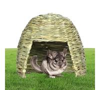 Maison en paille - Nid d' pliable - Nid d' - Niche cachée pour petits animaux - Maison de jeu pour chinchillas, hamster - Décoration d'habitat