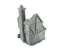 Maison en Ruines - Scénographie pour Wargames et Miniatures Fantasy - 28 mm/32 mm - Imprimé en 3D - Bruyère Modèle 5