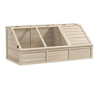 Maison Enclos Pour Tortues - Espace Niche Et Enclos - Porte Haute Verrouillable - Bois Naturel