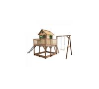 Classic Liam Playhouse With Single Swing Brown/Green - Toboggan Blanc