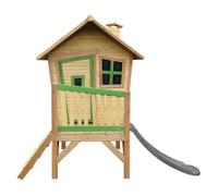 Maison Enfant avec Toboggan Gris AXI - Stef - Bois - Extérieur