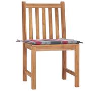Maison exclusive - chaises de jardin lot de 2 avec coussins bois de teck massif