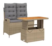 Maison exclusive - ensemble à manger de jardin et coussins 2 pcs beige poly roti