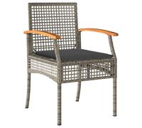 Maison exclusive - ensemble à manger de jardin et coussins 7 pcs gris rotin