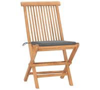 Maison exclusive - ensemble à manger d'extérieur pliable avec coussin 3 pcs teck