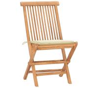 Maison exclusive - ensemble à manger d'extérieur pliable avec coussin 3 pcs teck