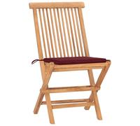 Maison exclusive - ensemble à manger d'extérieur pliable avec coussin 3 pcs teck