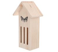 Maison Extérieure en Bois pour Insectes, Style Cabane, Jardin | Hôtel Suspendu Beige, Montage Arbre ou Mur, Abri Sûr pour Bêtes à Bon Dieu et Autres Petits Insectes